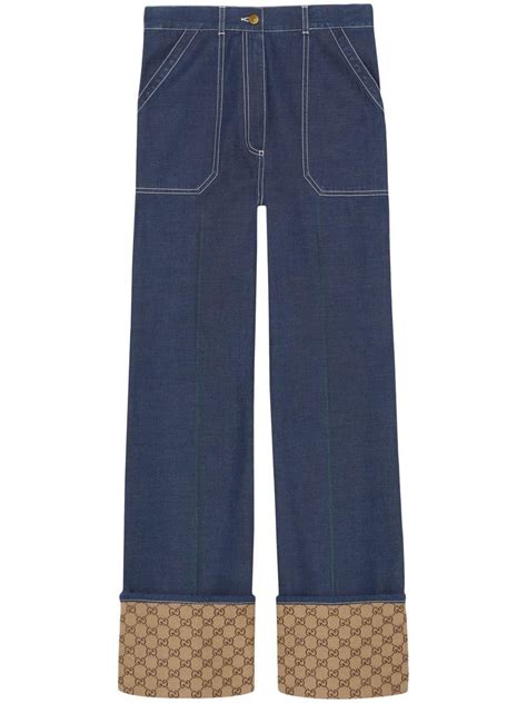 gucci logo pants women|gucci jeans women's.